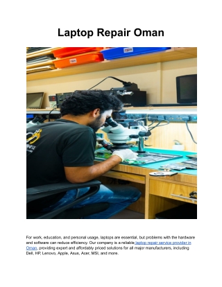Laptop Repair Oman