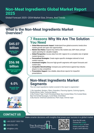 Non-Meat Ingredients Market Report 2025, Top Keyplayers And Market Value