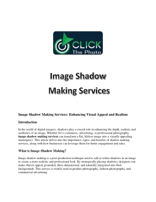 Image Shadow Making Services