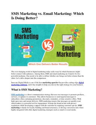 SMS Marketing  vs. Email Marketing: Which Is Doing Better?