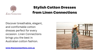 Stylish Cotton Dresses from Linen Connections