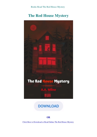 Books Read The Red House Mystery