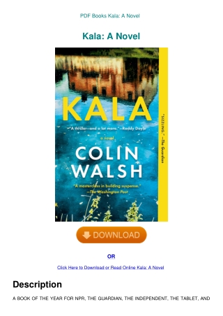 PDF Books Kala A Novel
