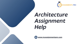 Architecture Assignment Help | Myassignmentpro