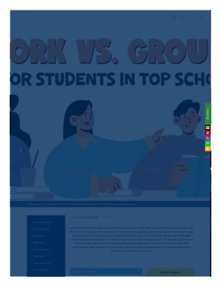 Teamwork vs. Group Work Why It Matters for Students in Dehradun’s Top Schools