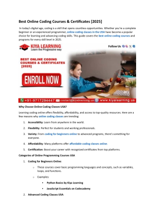 Best Online Coding Courses & Certificates [2025]