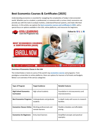 Best Economics Courses & Certificates [2025]