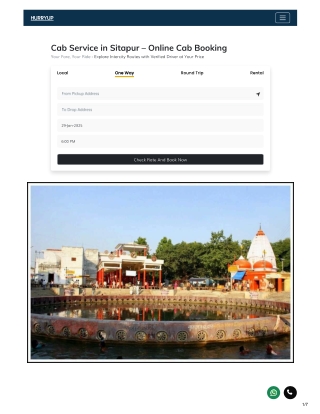 Cab Service In Sitapur | Best Taxi Service At 30% Discount