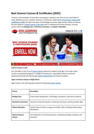 Best Science Courses & Certificates [2025]