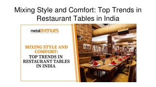 Mixing Style and Comfort_ Top Trends in Restaurant Tables in India