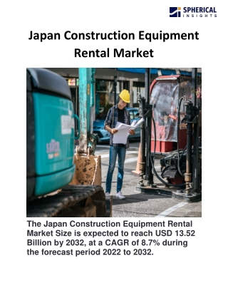 Japan Construction Equipment Rental Market