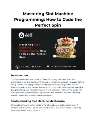 Mastering Slot Machine Programming_ How to Code the Perfect Spin