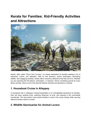 Kerala for Families_ Kid-Friendly Activities and Attractions