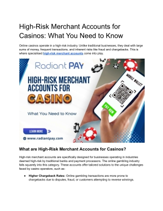 High-Risk Merchant Accounts for Casinos_ What You Need to Know