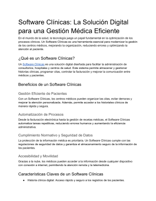 Software Clínicas_ La Solución Digital para una Gestión Médica Eficiente