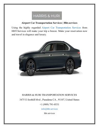 Airport Car Transportation Services  Hht.services