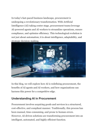 AI Agents and AI Workers Enhancing Efficiency & Compliance