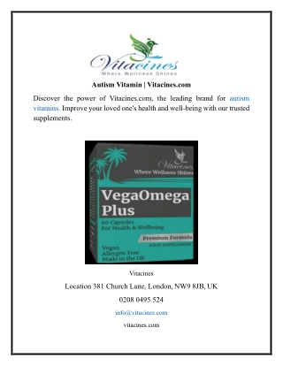 Autism Vitamin  Vitacines