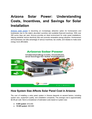 Arizona Solar Power