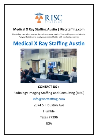 Medical X Ray Staffing Austin  Riscstaffing