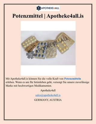 Potenzmittel  Apotheke4all.is