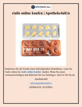 cialis online kaufen Apotheke4all.is