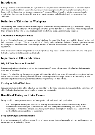 Addressing Common Challenges in Implementing Workplace Ethos