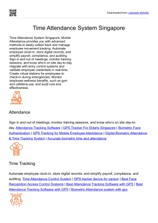 Time Attendance System Singapore