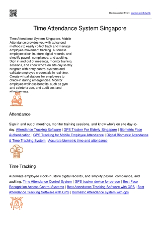 Time Attendance System Singapore