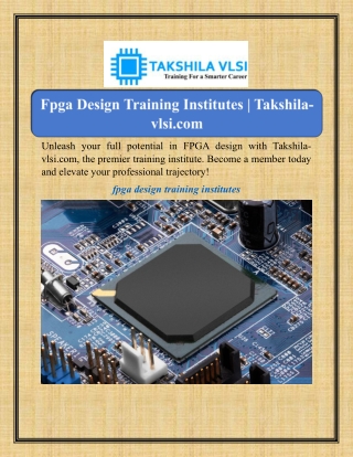 Fpga Design Training Institutes | Takshila-vlsi.com