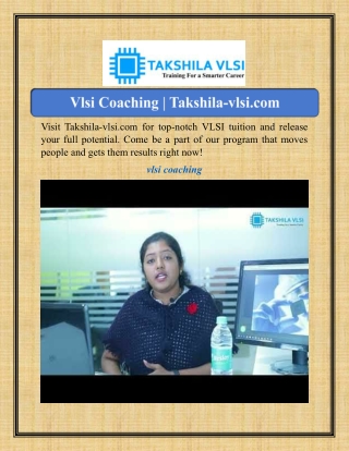 Vlsi Coaching | Takshila-vlsi.com