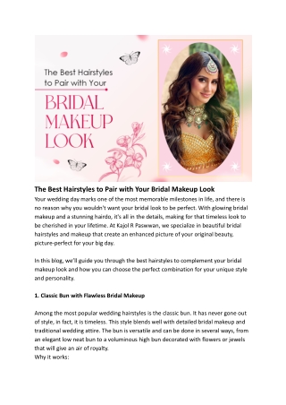 The Best Hairstyles to Pair with Your Bridal Makeup Look
