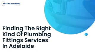 Finding The Right Kind Of Plumbing Fittings Services In Adelaide