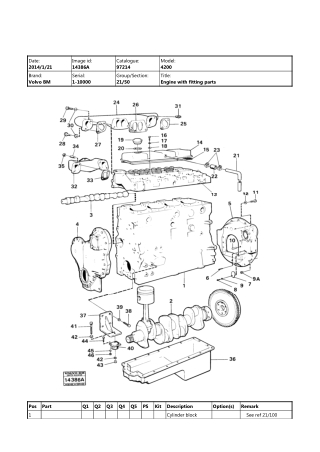 Volvo BM 4200 Wheel Loader Parts Catalogue Manual Instant Download (SN 1-10000)