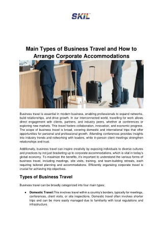 Main Types of Business Travel and How to Arrange Corporate Accommodations (1)