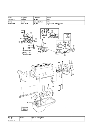 Volvo BM 4600 Wheel Loader Parts Catalogue Manual Instant Download (SN 2001-2549)