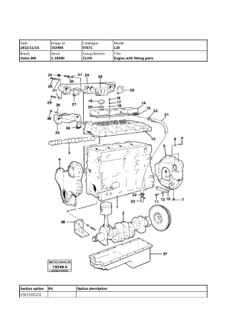 Volvo BM L30 Compact Wheel Loader Parts Catalogue Manual Instant Download (SN 1-10000)