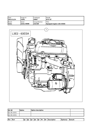 Volvo EC15 XT EC15XT, EC15 XTV EC15XTV Compact Excavator Parts Catalogue Manual Instant Download (SN 10151 and up)