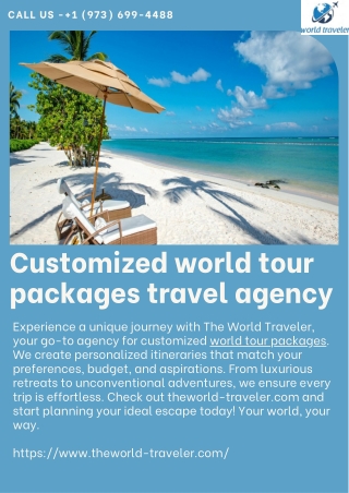 Customized world tour packages travel agency