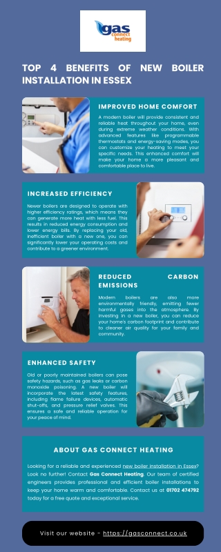 Top 4 Benefits of New Boiler Installation in Essex