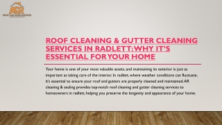 Roof Cleaning & Gutter Cleaning Services in Radlett: Why It’s Essential for Your