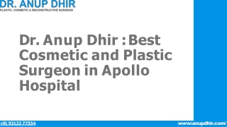 Dr. Anup Dhir Best Cosmetic and Plastic Surgeon in Apollo Hospital