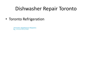 DishwasherRepairTorontoPresentation