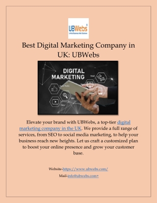 Best Digital Marketing Company in UK