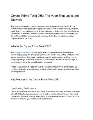 Crystal Prime Twist 25K