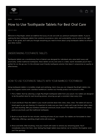 How to Use Toothpaste Tablets For Best Oral Care