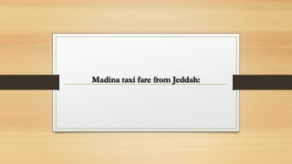 Jeddah to Makkah Taxi Price