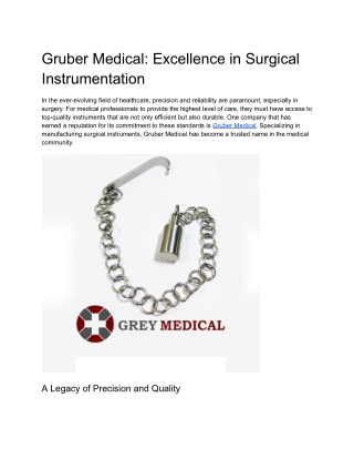 Gruber Medical_ Excellence in Surgical Instrumentation