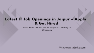 Latest IT Job Openings in Jaipur – Apply & Get Hired