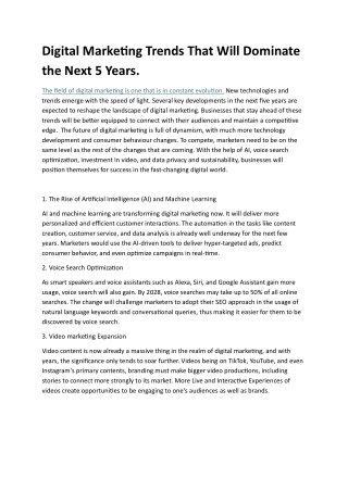 Digital Marketing Trends blog